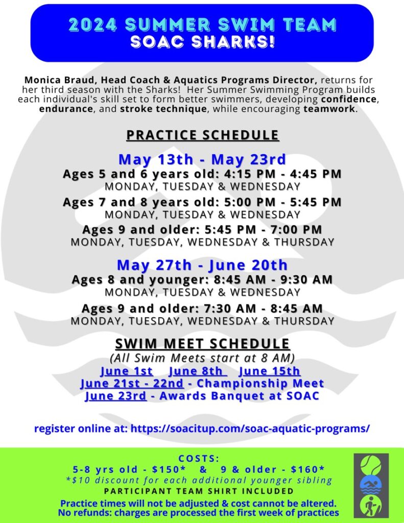 SOAC Youth Aquatics Programming SOAC